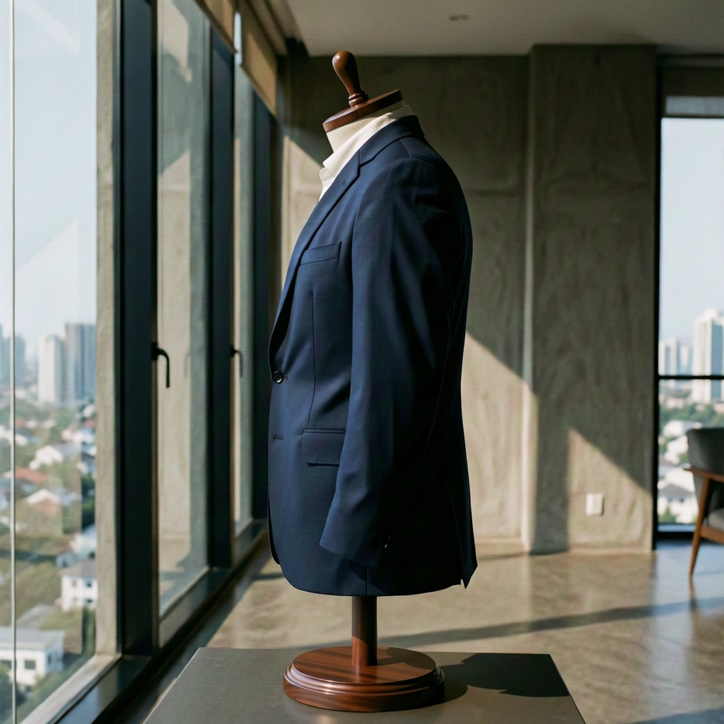 Detail of high-quality tailoring fabric